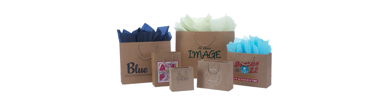 Luxury Un-Laminated Printed Paper Bags with Rope Handles